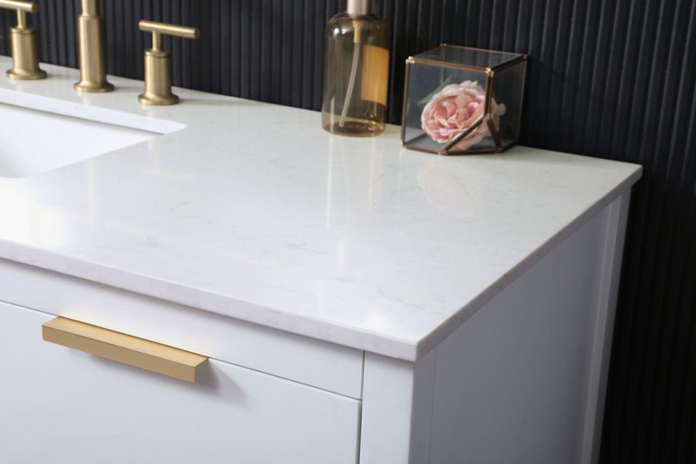 Louie 54" SIngle Bathroom Vanity, White