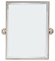 Metal Retangular Mirror 18"x24", Polished Nickel