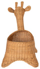 Wicker Giraffe Basket, Natural Color