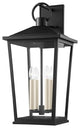 Soren Four Light Exterior Wall Sconce, Texture Black