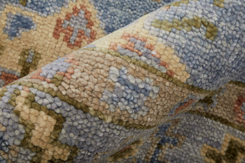 Foxboro R69CI Transitional/Bohemian & Craftsman Accent Rug, Blue, 3'x5'