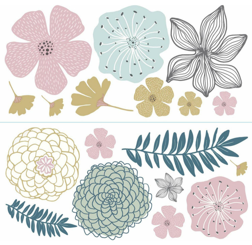 Perennial Blooms Peel And Stick Giant Wall Decals