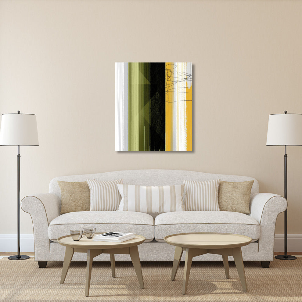 "Abstract Green And Yellow" Fine Art Print