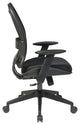 Office Star AirGrid Back and Mesh Fabric Seat Office Chair in Black
