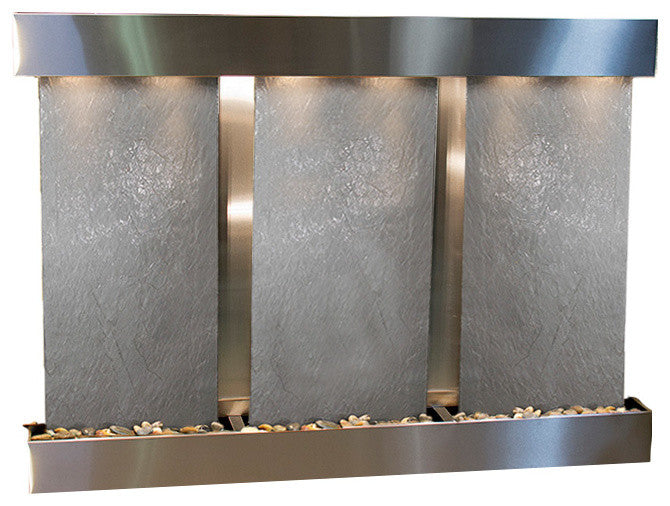 Olympus Falls Water Fountain, Multi-Color, Stainless Steel, Square