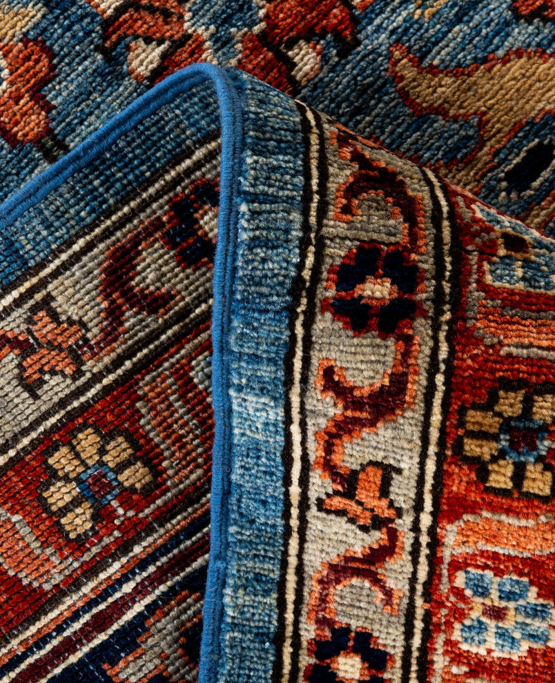 Serapi One-of-a-Kind Hand-Knotted Area Rug Light Blue, 9'0" x 11'11"