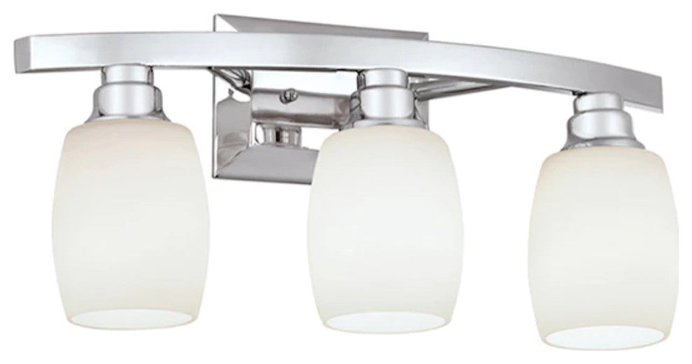 Allen + Roth 21"W 3-Light Bath Vanity Light Fixture by Kichler Chrome Finish