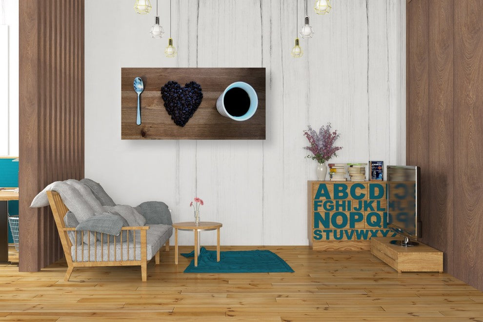 Cortesi Home "I Love Coffee" by Nicklas Gustafsson, Giclee Canvas Art, 12"x24"