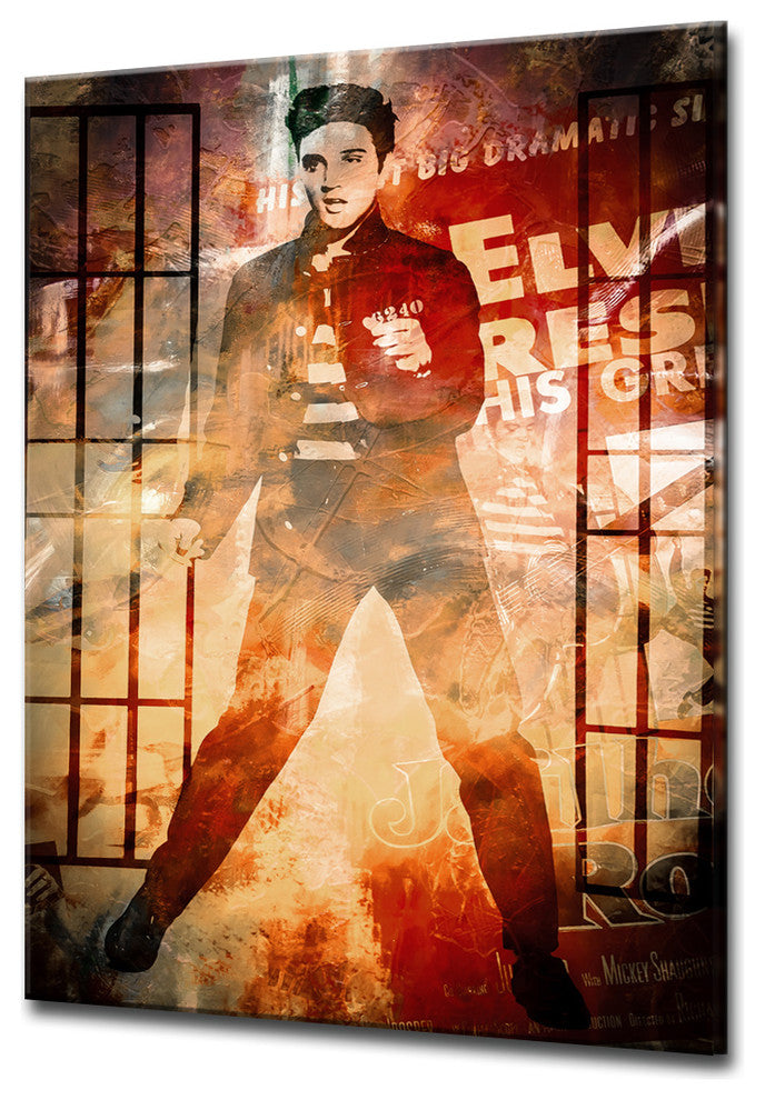 Iconic Elvis Jailhouse Rock' ArtPlexi by Ready2HangArt, 24" Hx16" W