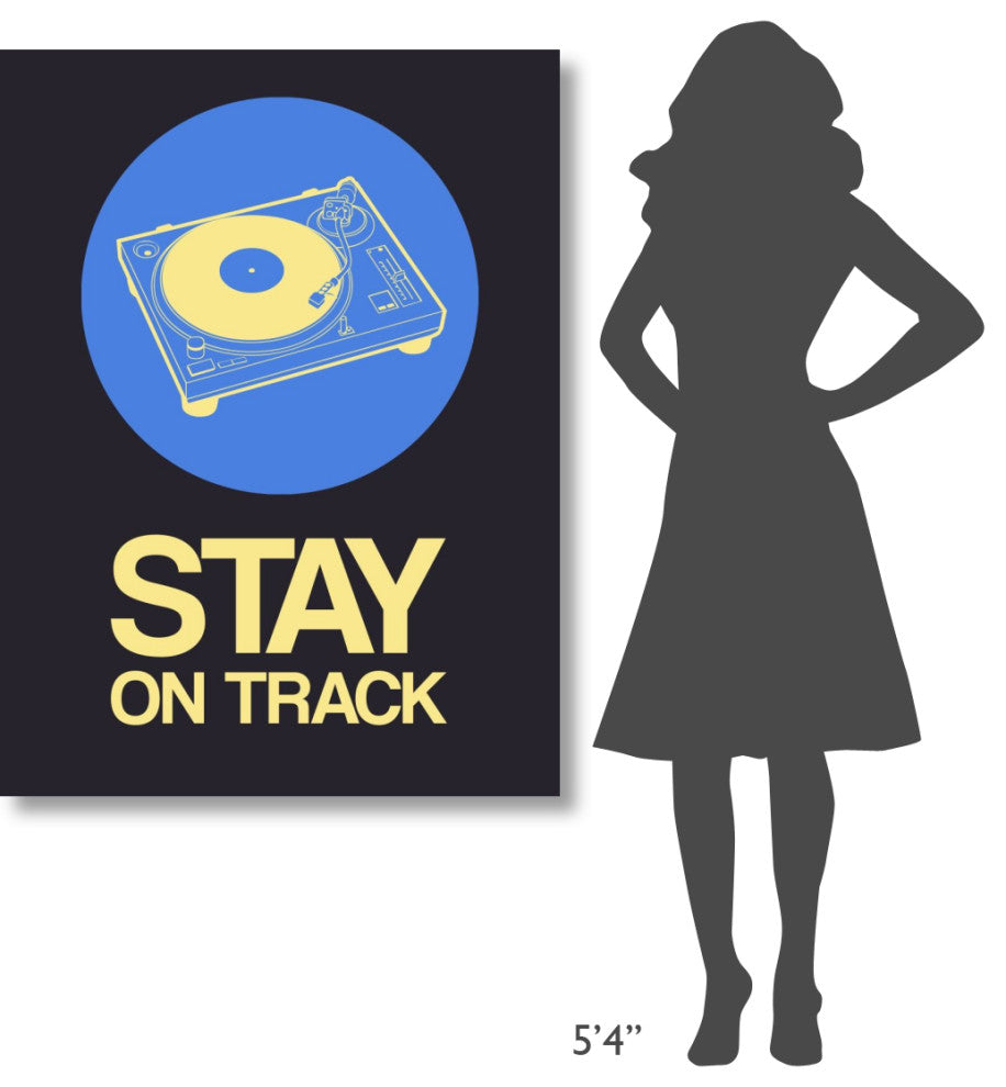 "Stay On Track Record Player 2" Fine Art Print