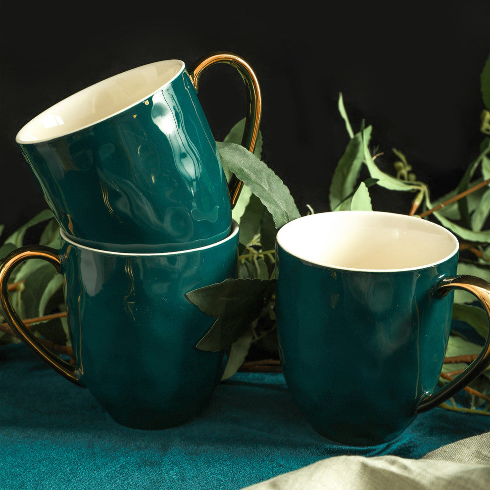 Stone Lain Florian Porcelain 32 Piece Dinnerware Set, Green