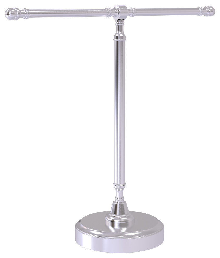 Vanity Top 2 Arm Guest Towel Holder, Satin Chrome
