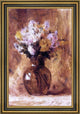 Dwight W Tryon Chrysanthemums Framed Premium Canvas Print, 16"x24"