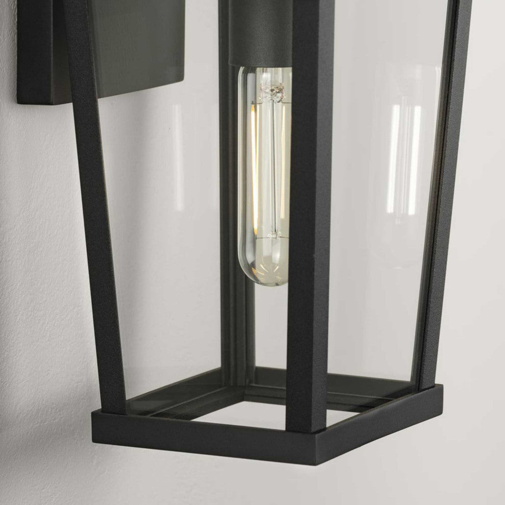 Tryon One-Light Black New Traditional Outdoor Wall Lantern, 7x7x12.62"