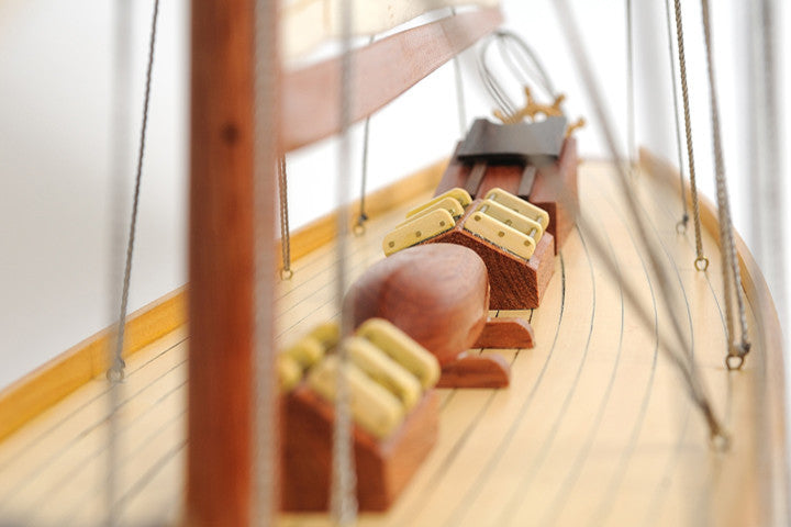 Shamrock Yacht Wooden model sailing boat, Medium