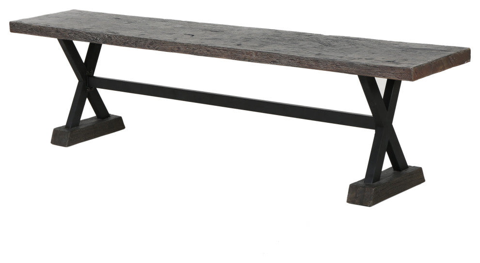 GDF Studio Arthur Graphite Dining Benches, Set of 2