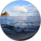 Wave With Whitecaps On Lake Baikal, Seascape Round Wall Art, 36"