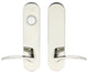 Crest Lever, Tubular Dummy Entry, Dummy Cylinder, LH, Polished Stainless Steel