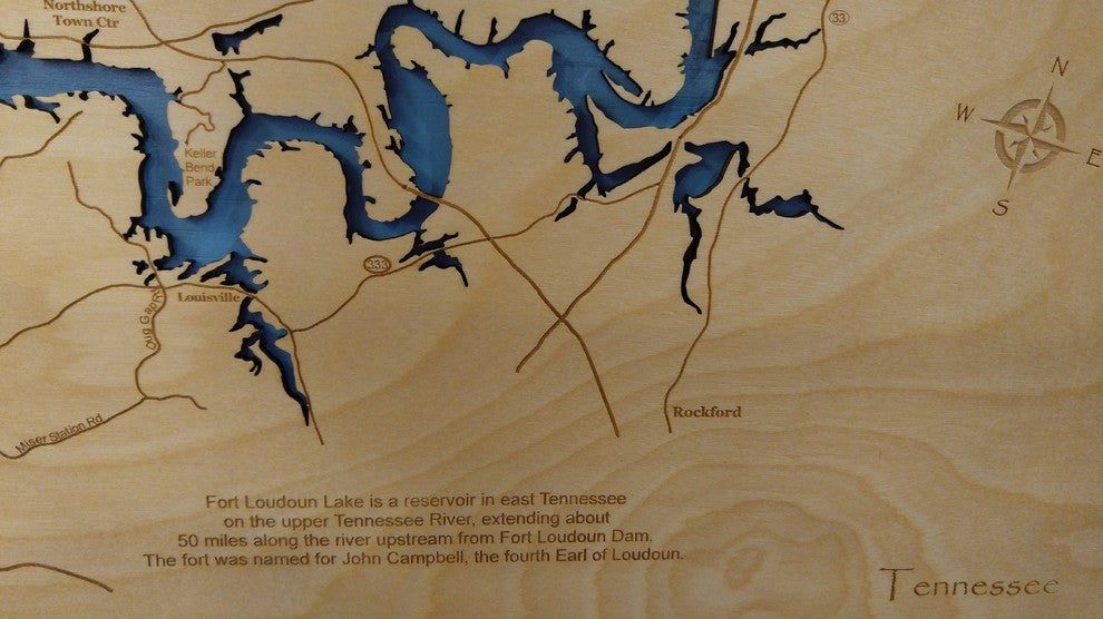 Fort Loudoun Lake Tennessee Map, Standout, Medium