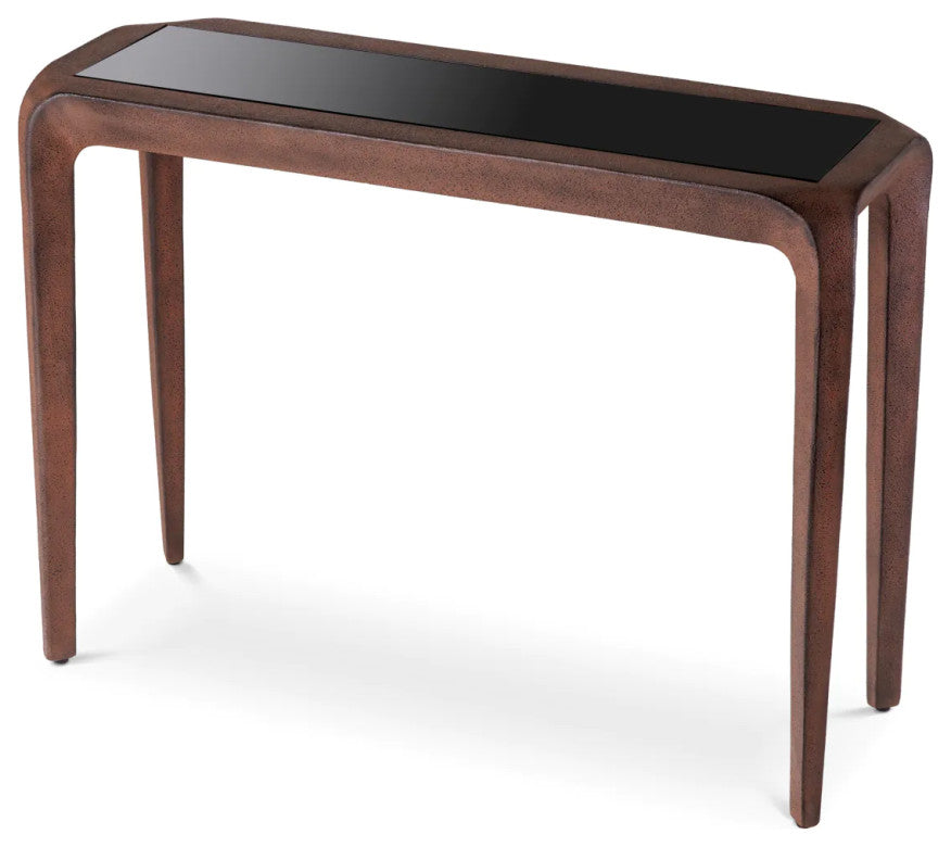 Oxidized Aluminum Console Table, Eichholtz Quentin