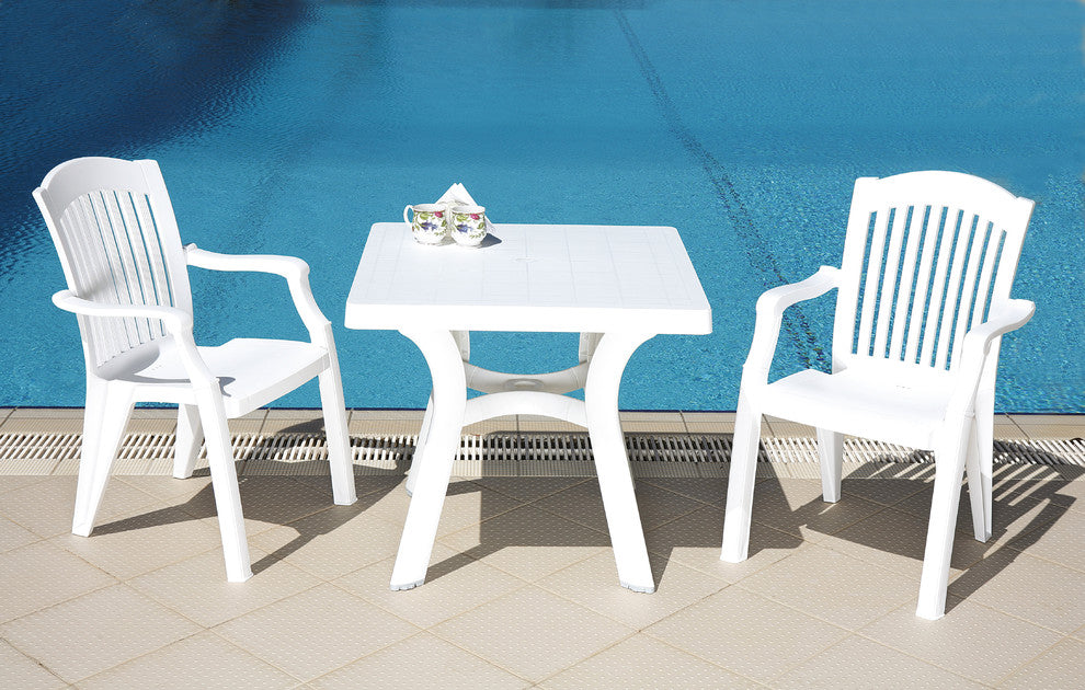 Compamia Viva Outdoor Dining Table, White