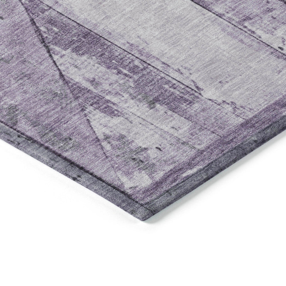 Machine Washable Indoor/Outdoor Chantille ACN1875 Purple 2'3" x 7'6" Runner Rug