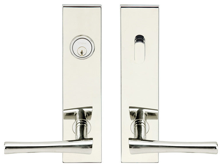 214 Champagne Lever, Tubular Entry, Double Cyl, 2-3/4" Backset, Bronze