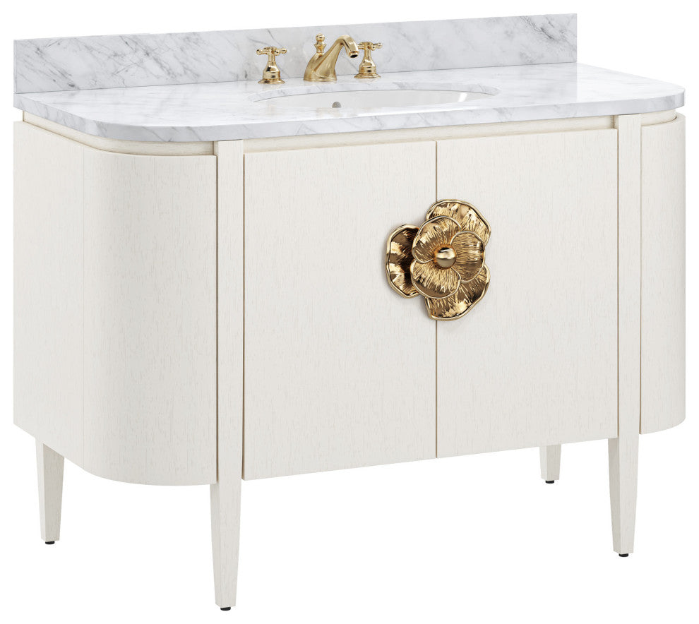 Briallen 48" White Vanity with Oval Undermount Sink