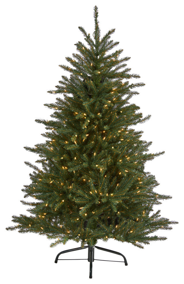 5' Napa Valley Fir Faux Xmas Tree W/ 350 Clear Lights and 1107 Bendable Branches