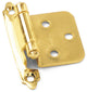 No Inset Self-Closing Hinge - Polished Brass