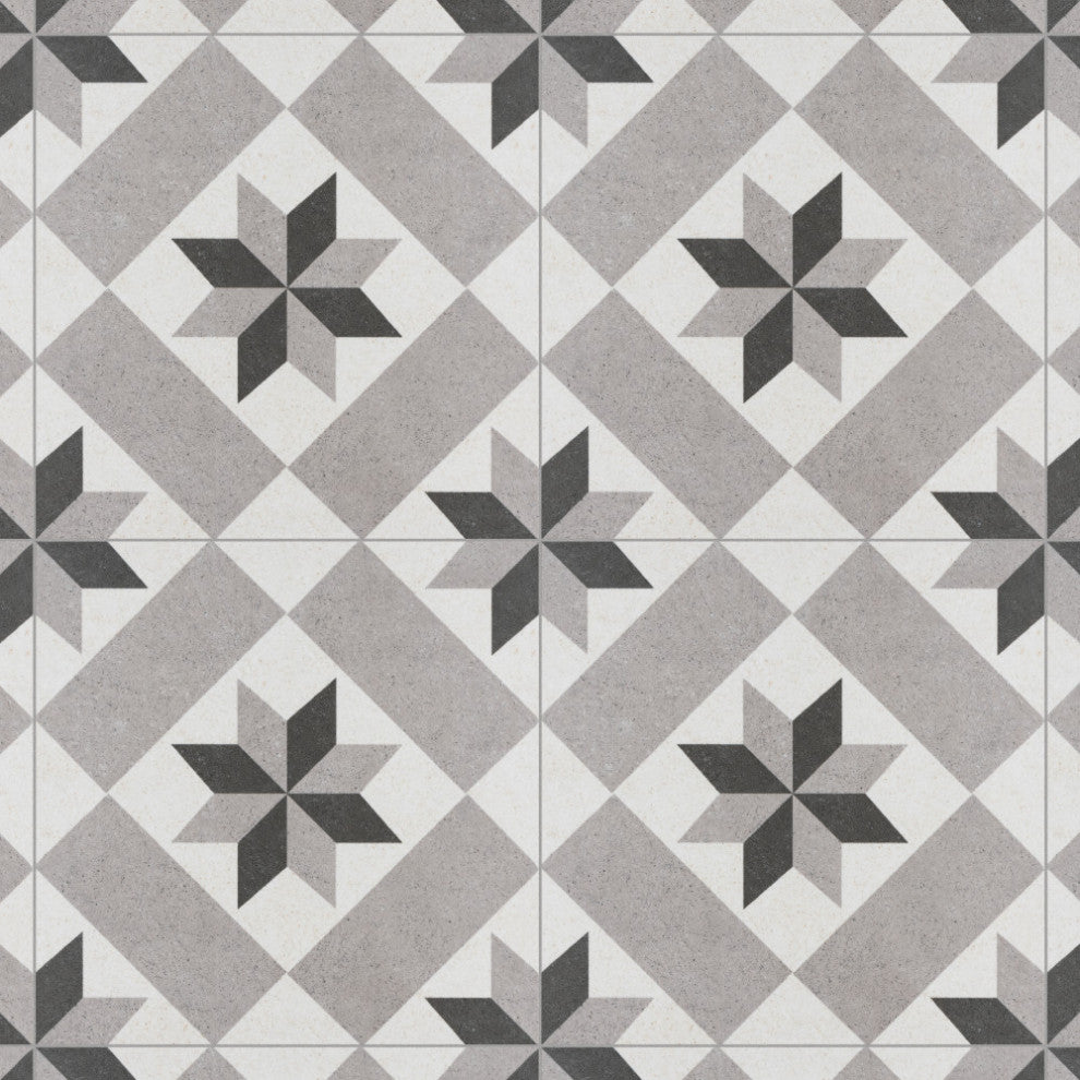Vintage Star Grey Porcelain Floor and Wall Tile