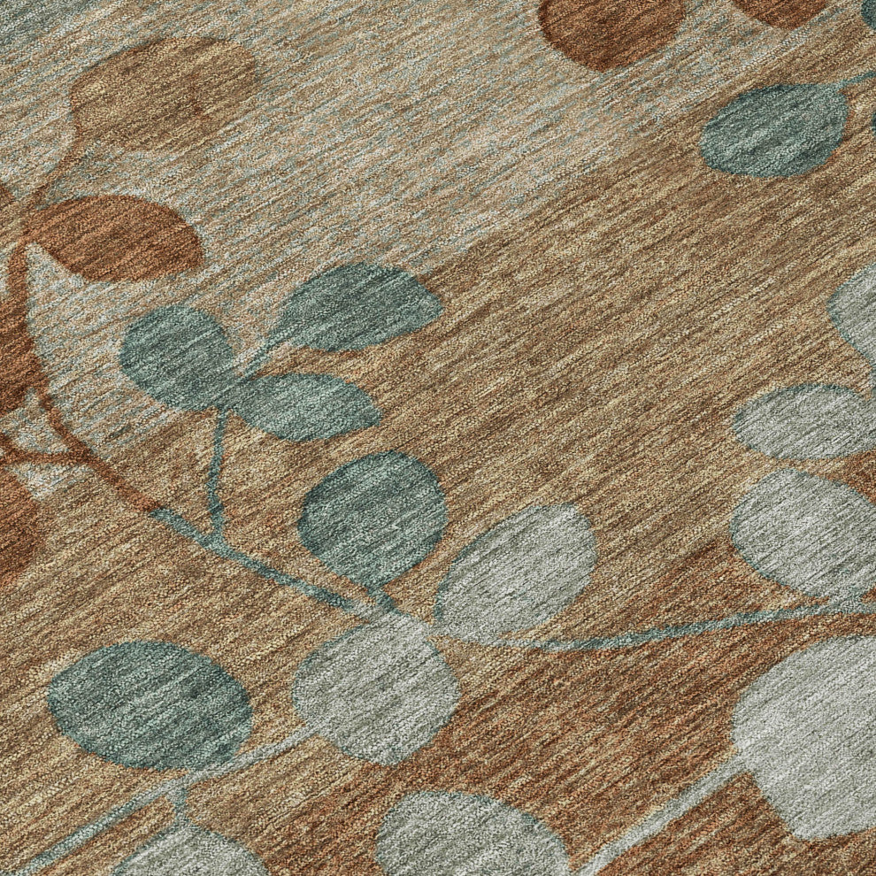 Machine Washable Indoor/Outdoor Chantille ACN1900 Mocha 1'8" x 2'6" Rug