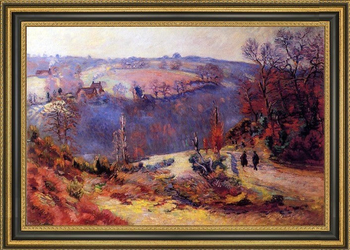 Armand Guillaumin Pont Charraud Hoarfrost Framed Premium Canvas Print, 18"x27"
