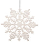 6.25" Club Pack of 12 Snowflake Christmas Ornaments, White