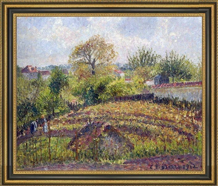 Camille Pissarro in the Garden Framed Premium Canvas Print, 16"x20"