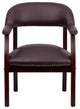 Side Chair, Burgundy Leather
