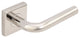 Cologne Lever, Tubular Passage, Backset, Polished Stainless Steel