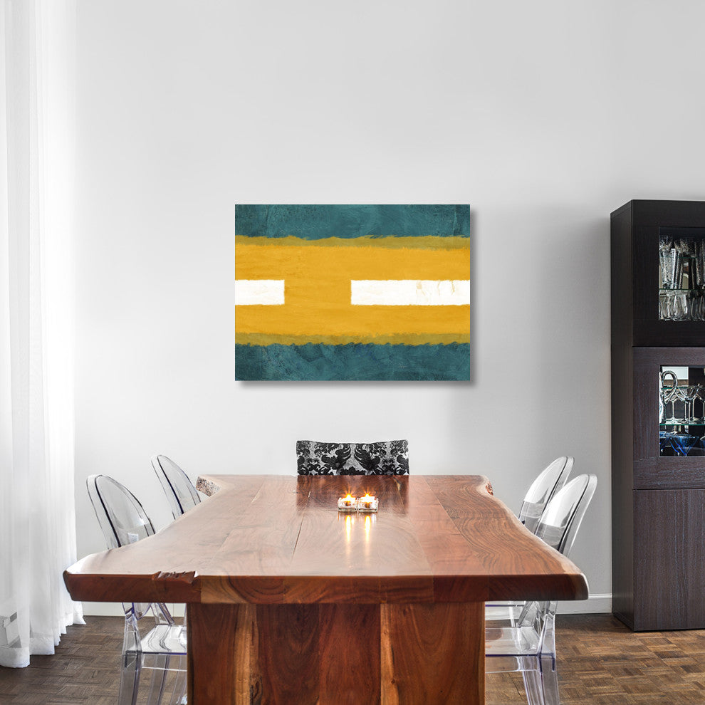 "Green And Yellow Abstract Theme 1" Fine Art Print
