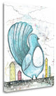 "Big Blue Bird" By Sarah Ogren,Ready to Hang Giclee Print on Gallery Wrap Canvas