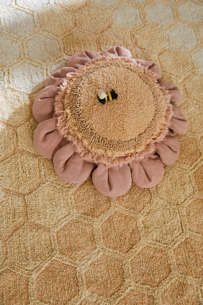 Pink Daisy Floor Cushion
