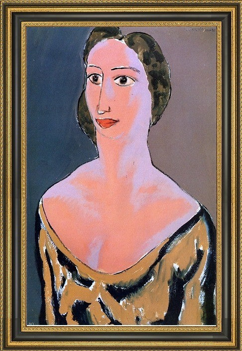 Alfred Henry Maurer Head - 16" x 24" Framed Premium Canvas Print