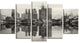 "Singapore Skyline View Panorama" Cityscape Artwork Canvas, 5 Panels, 60"x32"