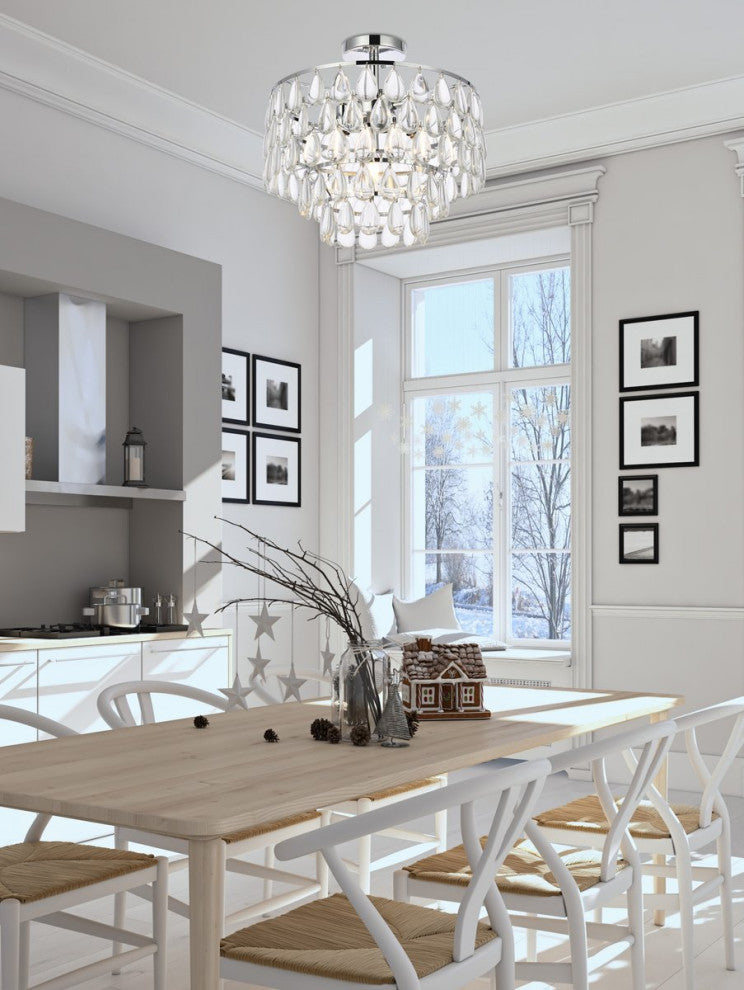 Murphy 16" Flush Mount, Chrome