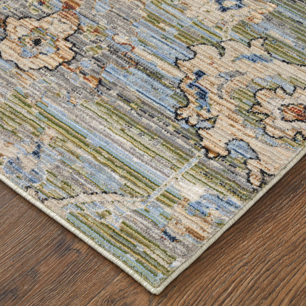 Claymore R39P3 Traditional/Vintage/Persian Area Rug, Green/Ivory, 9'0"x12'8"