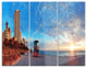 "Miami South Beach" Photography Metal Wall Art, 3 Panels, 36"x28"