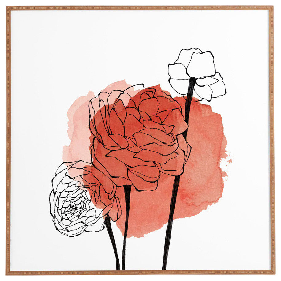 Deny Designs Morgan Kendall Ranunculus Framed Wall Art