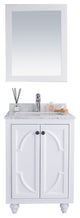 Odyssey, 24" White Cabinet With White Carrara Marble Countertop