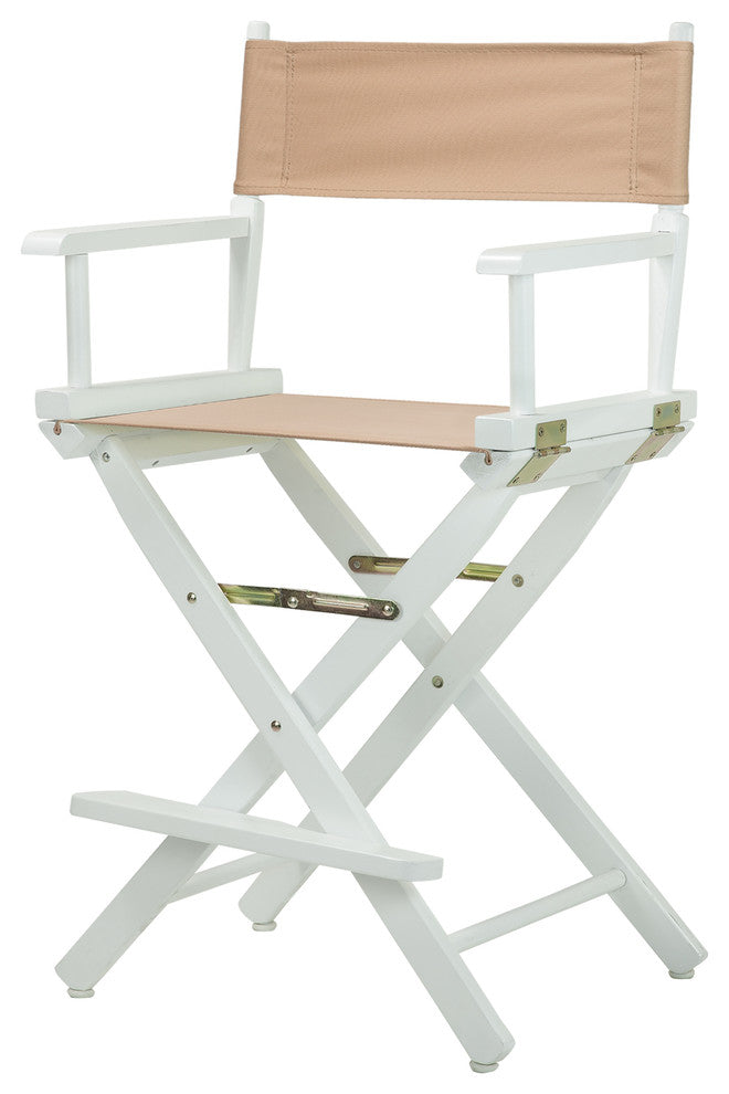 024" Director's Chair White Frame-Tan Canvas