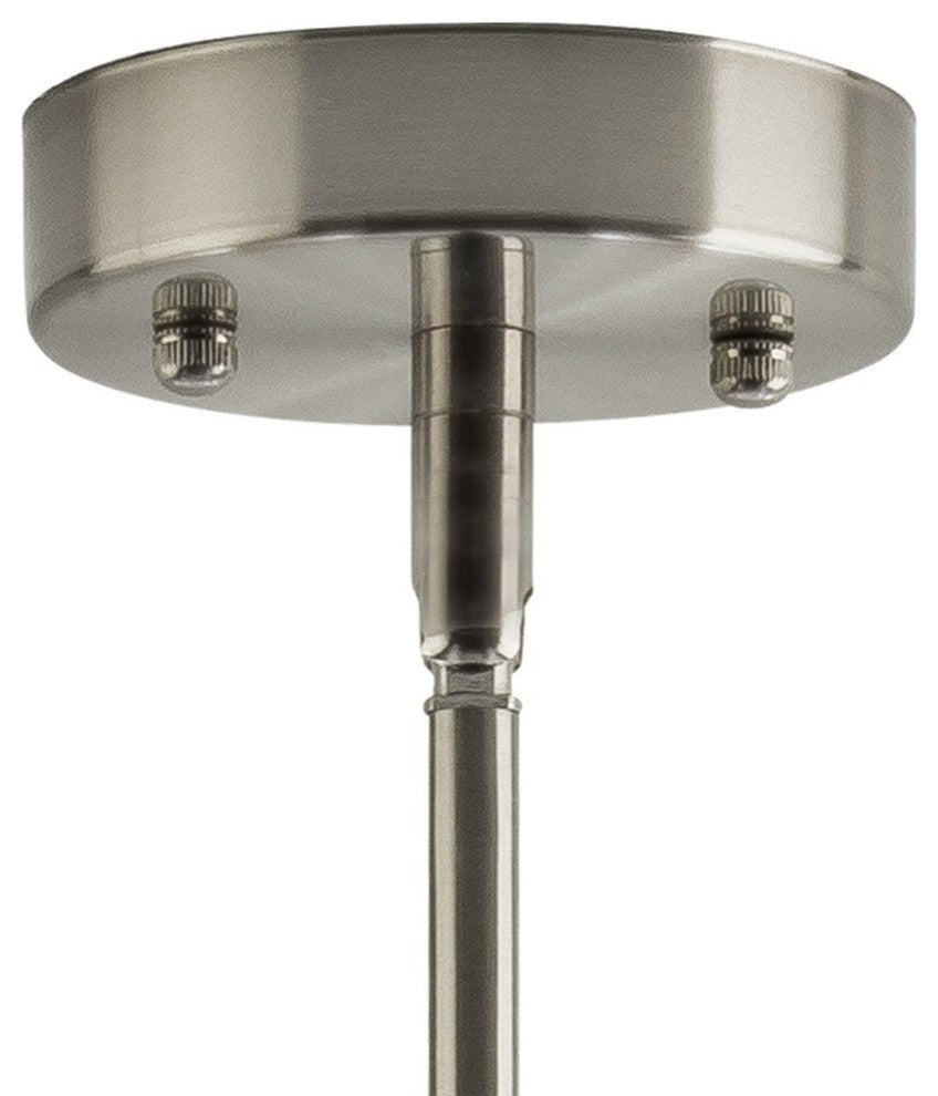 Lucera Industrial Factory Pendant, Brushed Nickel, Fixture Only
