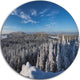 Gory Stolowe From Szczeliniec Mountains, Landscape Round Artwork, 23"